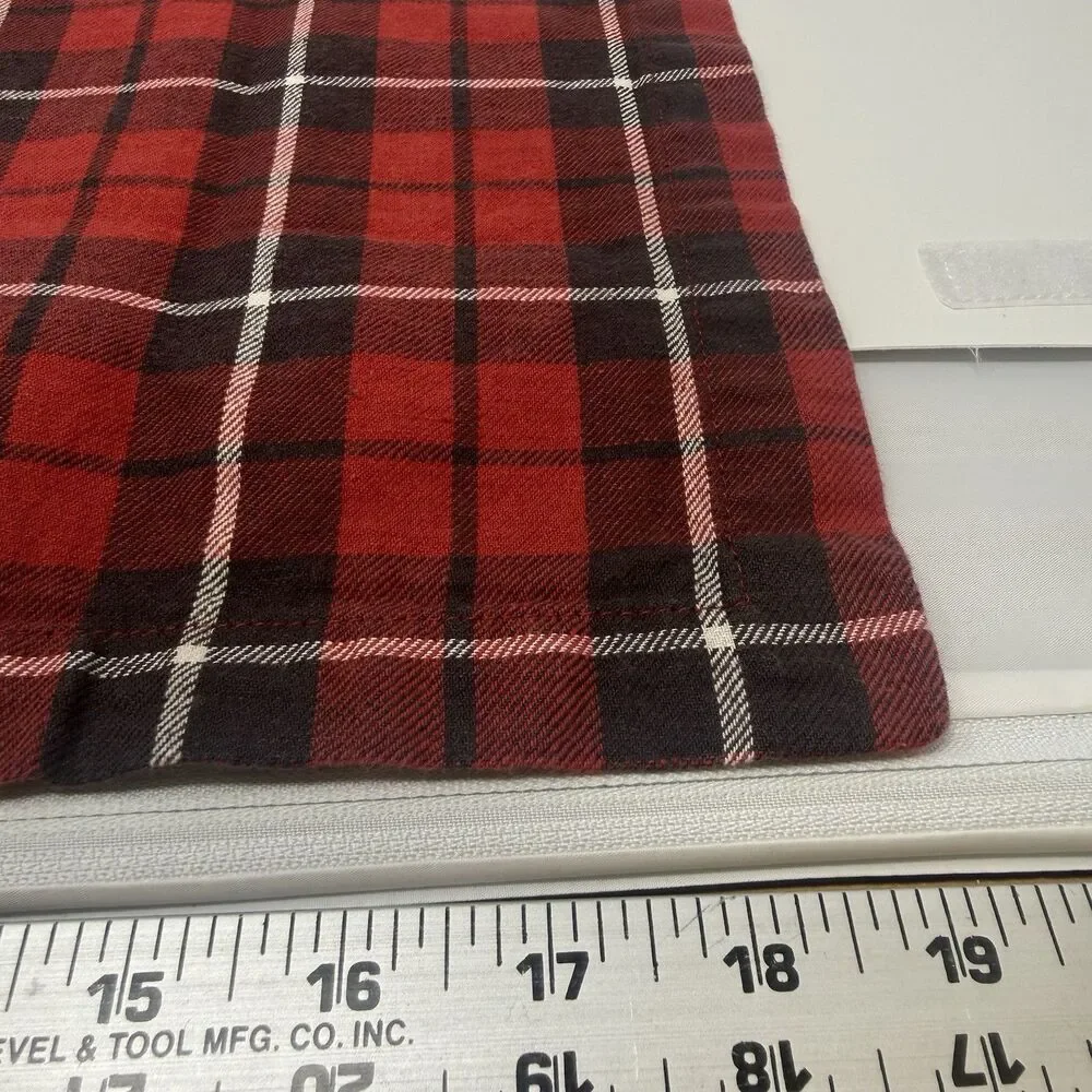 Pottery Barn Landon Plaid Cloth Napkins Set of 4 Red Black White